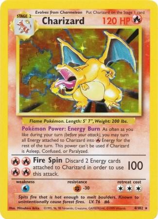 Charizard — Base Set — Base Set. Exact card front.