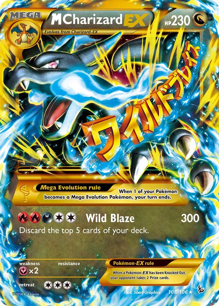 M Charizard EX (X) — Secret Rare — XY Flashfire. Exact card front.